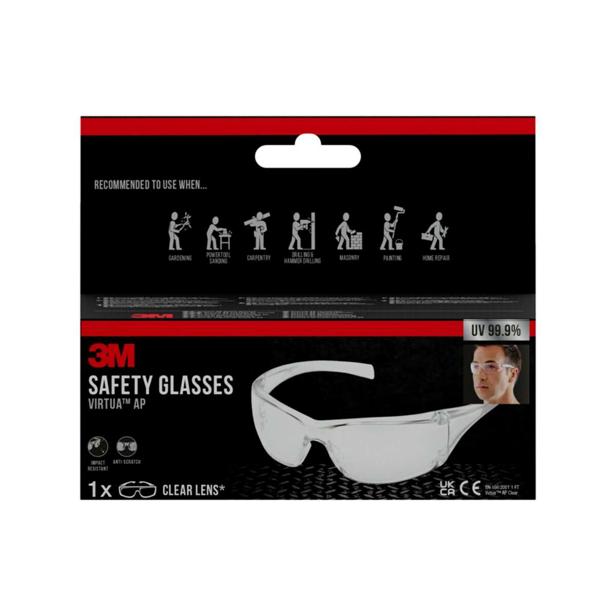 3M Virtua AP vernebrille klar