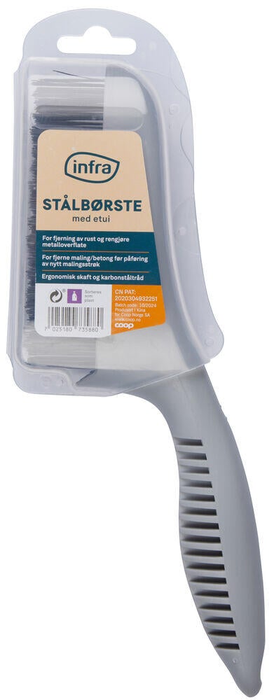 Infra stålbørste med etui