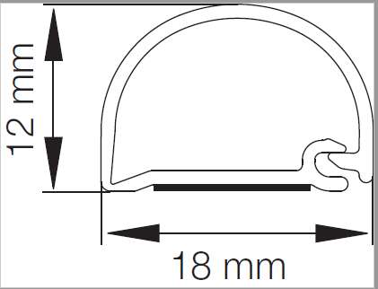 14x18x2500 Kabellist Primo Cover-it PVC
