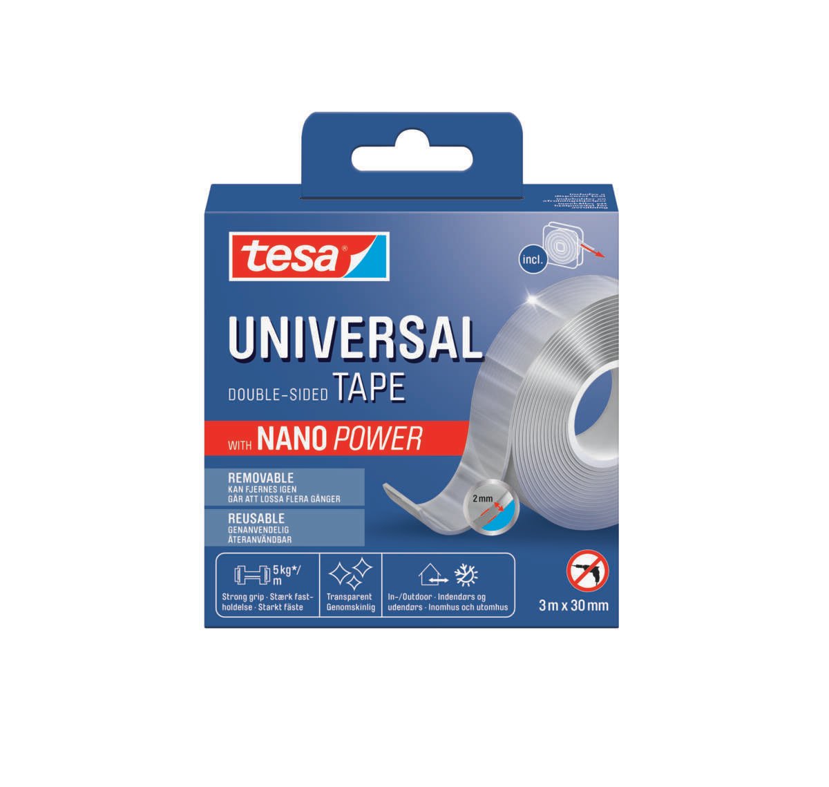 Tesa Nano monteringstape 3Mx30mm