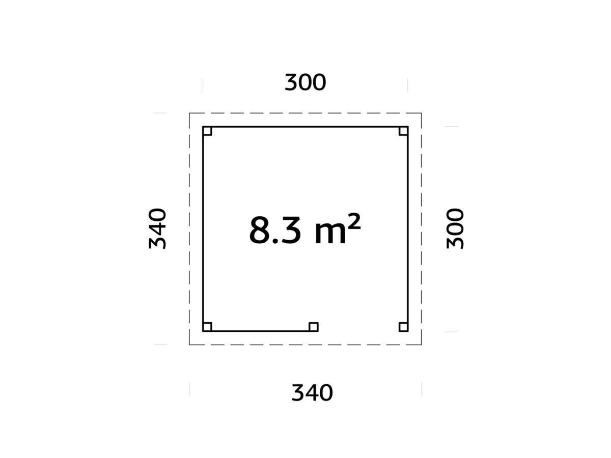 Palmako Lenna 303 paviljong 8.3 m2