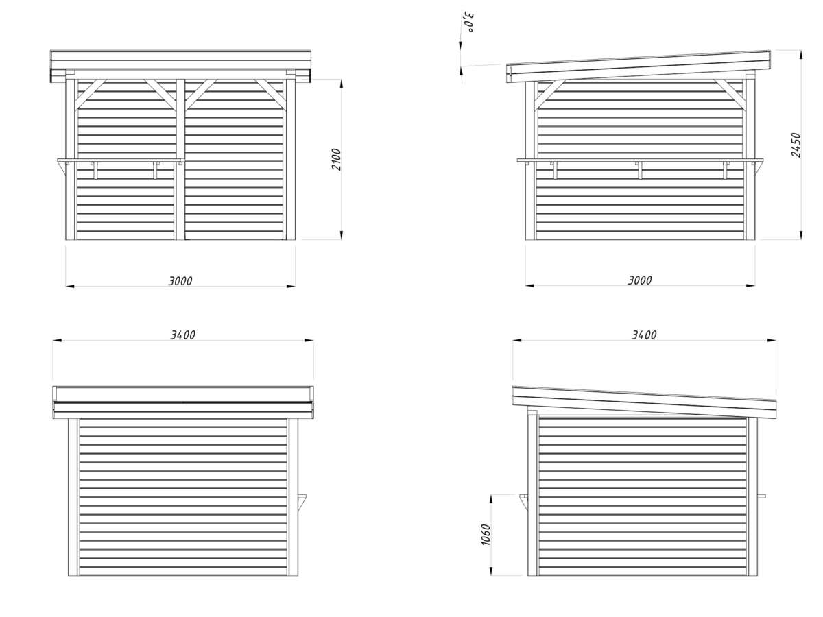 Palmako Lenna 303 paviljong 8.3 m2