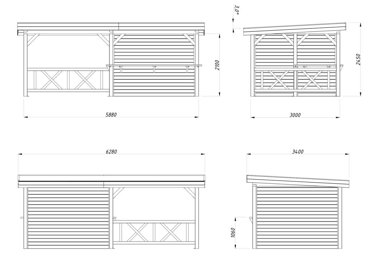 Palmako Lenna 310 paviljong 16.6 m2