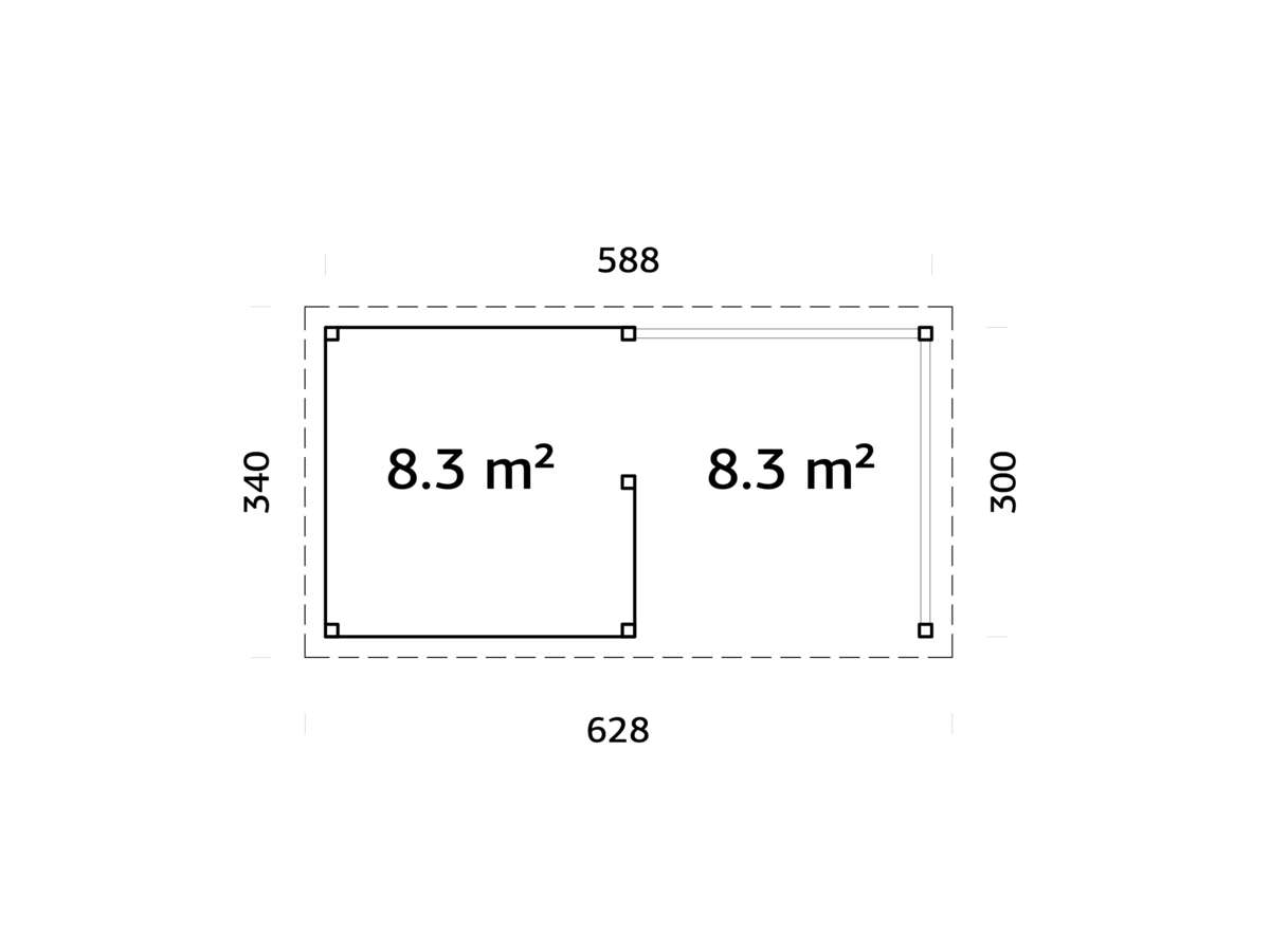 Palmako Lenna 310 paviljong 16.6 m2