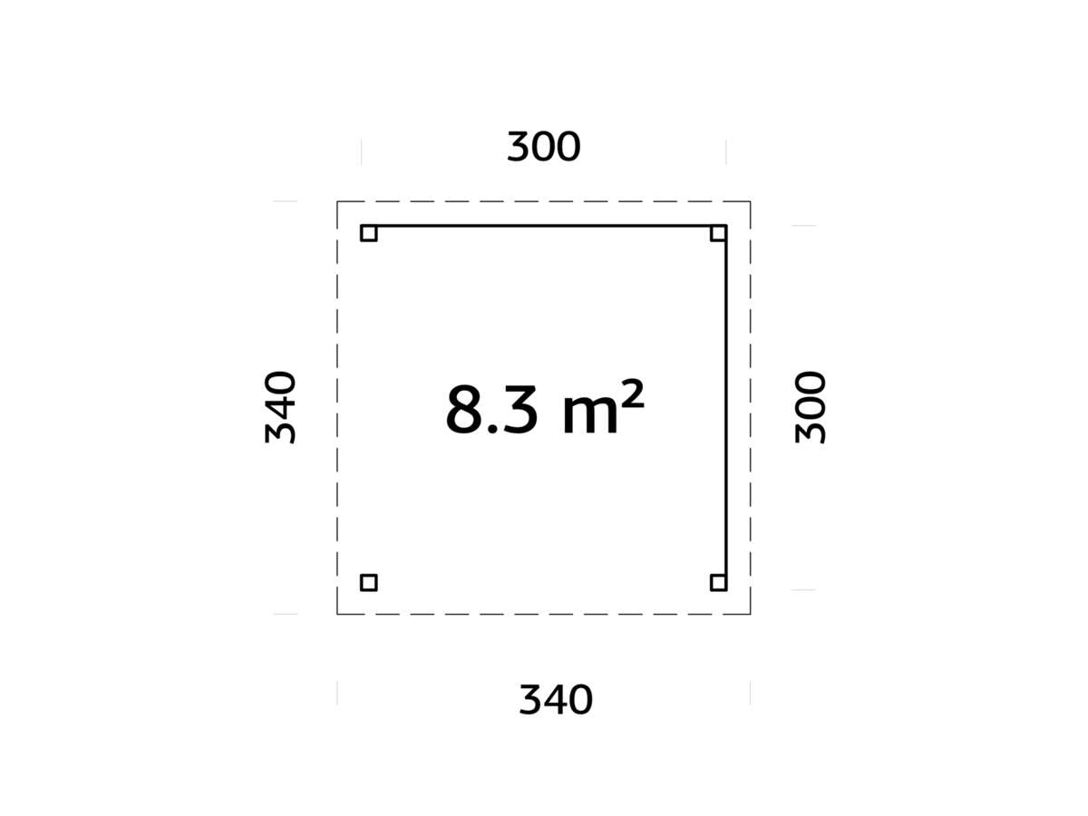 Palmako Lenna 302 paviljong 8.3 m2