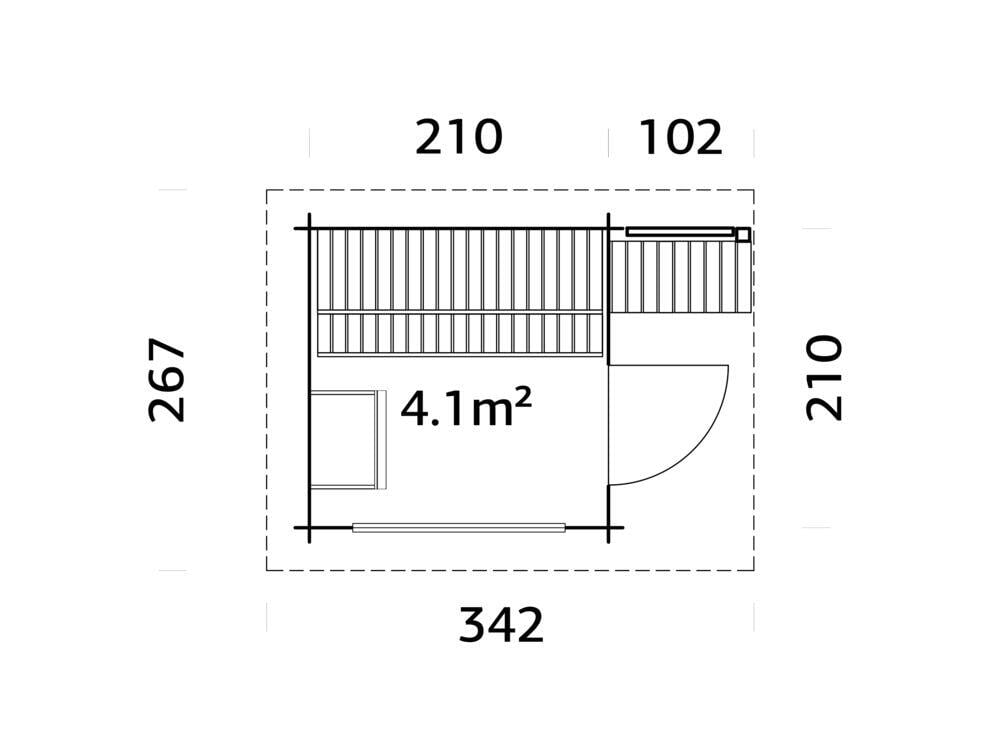 Palmako Badstuhytte Sanna 4.1 m2