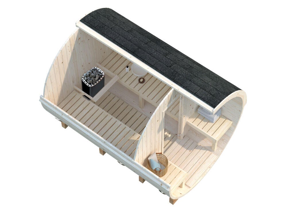 Palmako Badstutønne Anita 1.6+0.7 m2
