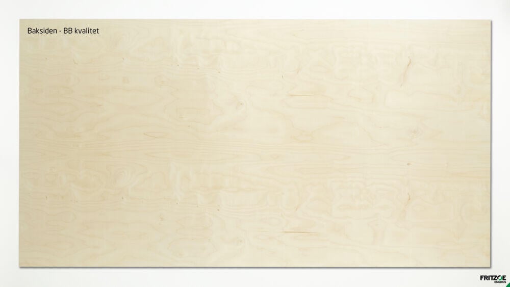 WoodWorld kryssfiner poppel finert bjørk B/BB 9x1200x600 mm