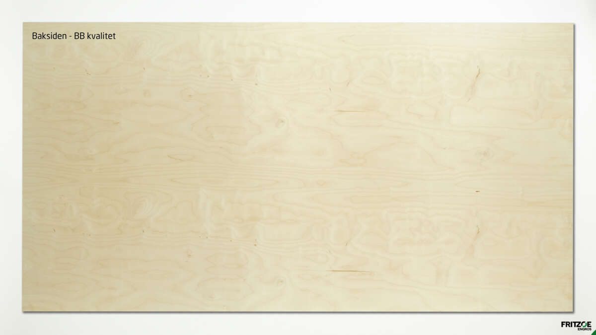 WoodWorld kryssfiner poppel finert bjørk B/BB 9x1200x600 mm