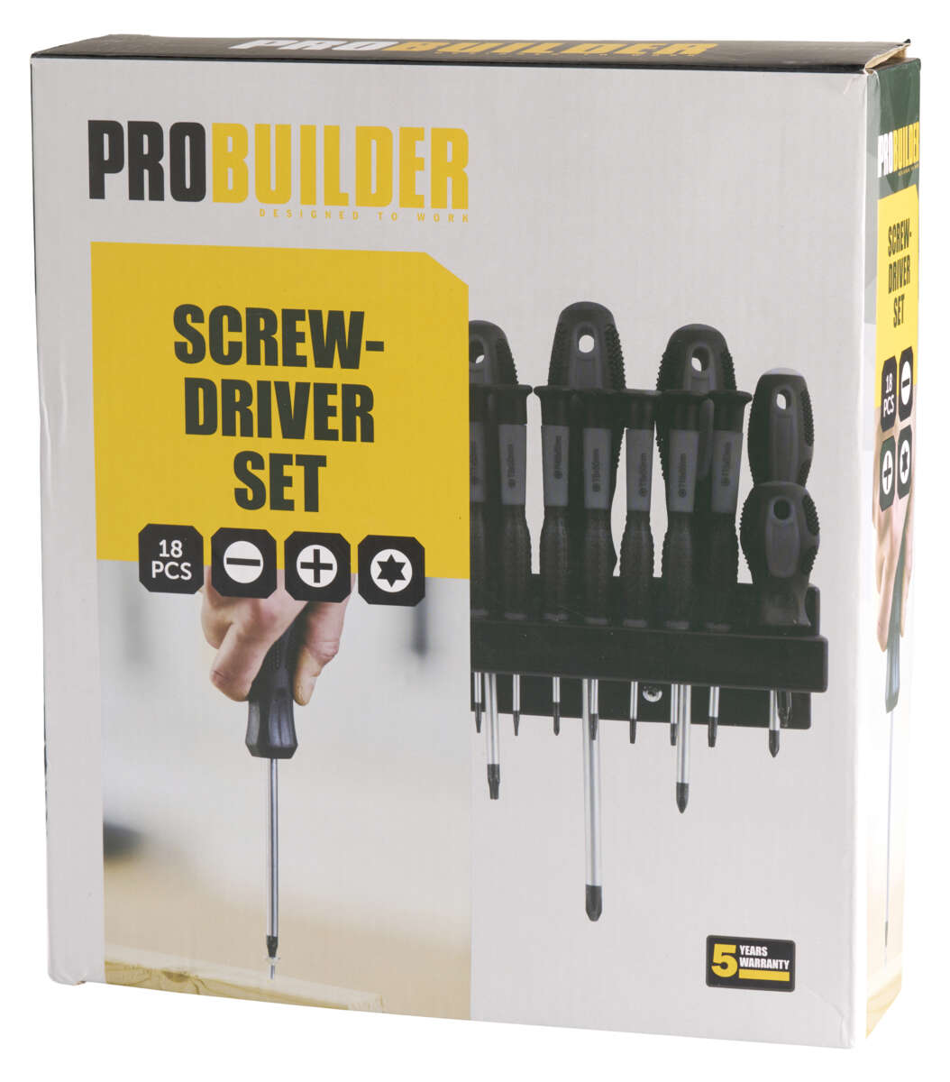 Probuilder skrutrekkersett 18 deler