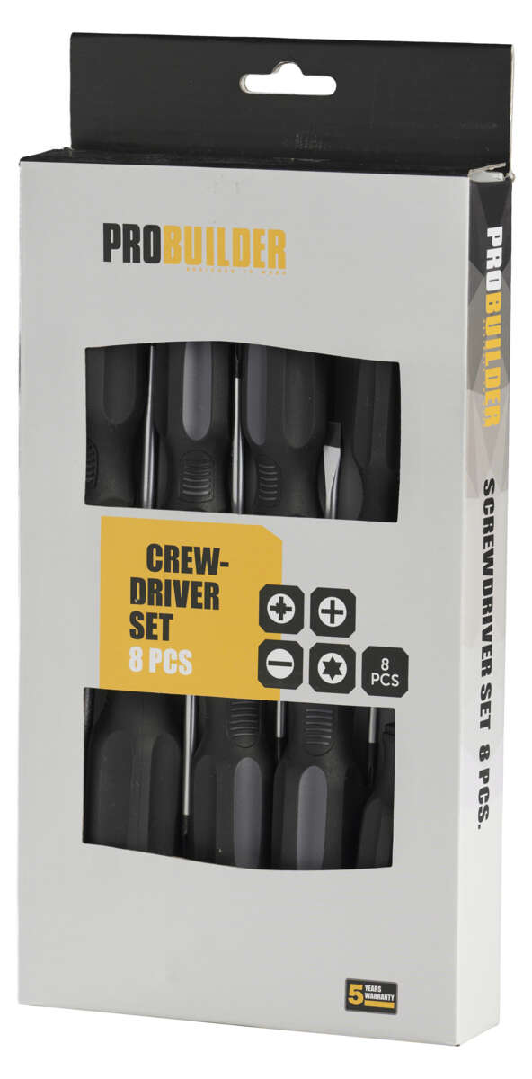 Probuilder skrutrekkersett 8 deler