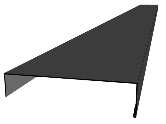 Verform klassisk 5" sort vindskibeslag