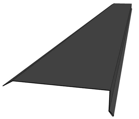 Verform universal 6" sort vindskibeslag