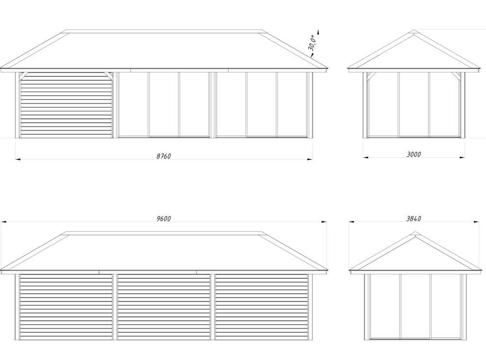 Palmako Bianca 218 hagestue 24,9 m²