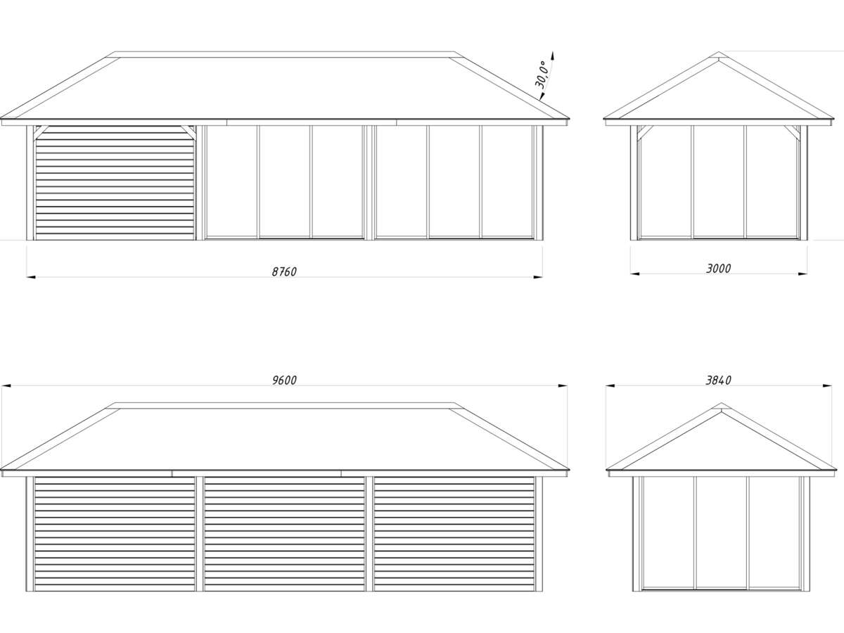 Palmako Bianca 218 hagestue 24,9 m²