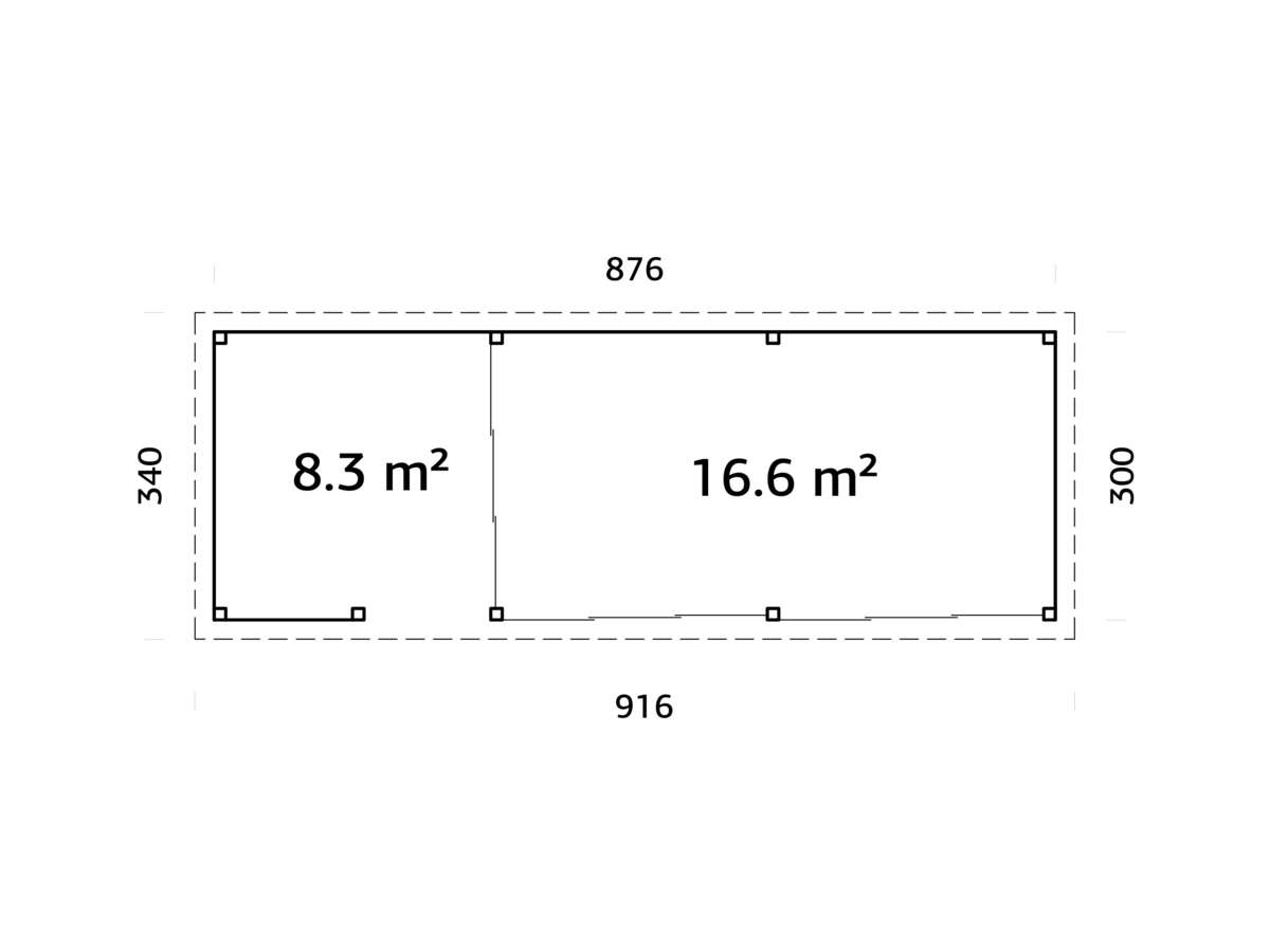 Palmako Lenna 419 hagestue 24,9 m²