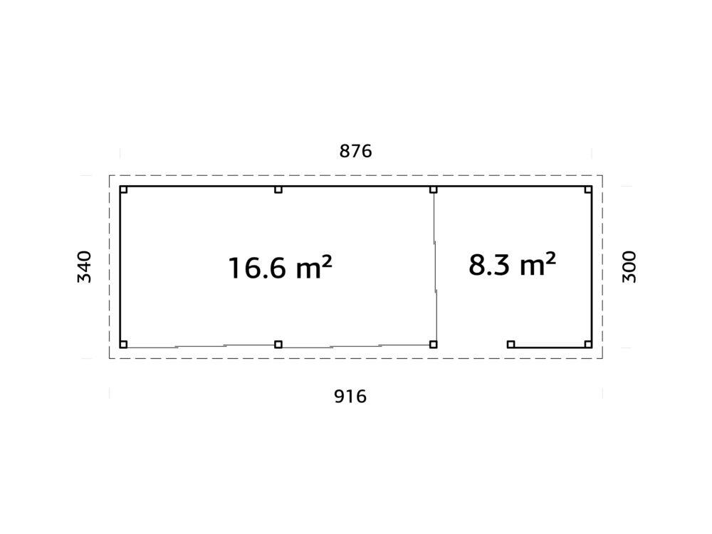 Palmako Lenna 419 hagestue 24,9 m²