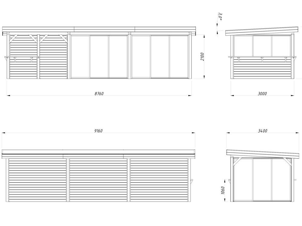 Palmako Lenna 419 hagestue 24,9 m²
