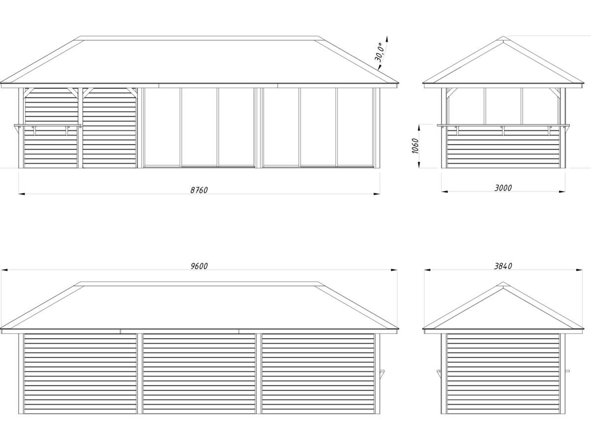 Palmako Bianca 219 hagestue 24,9 m²