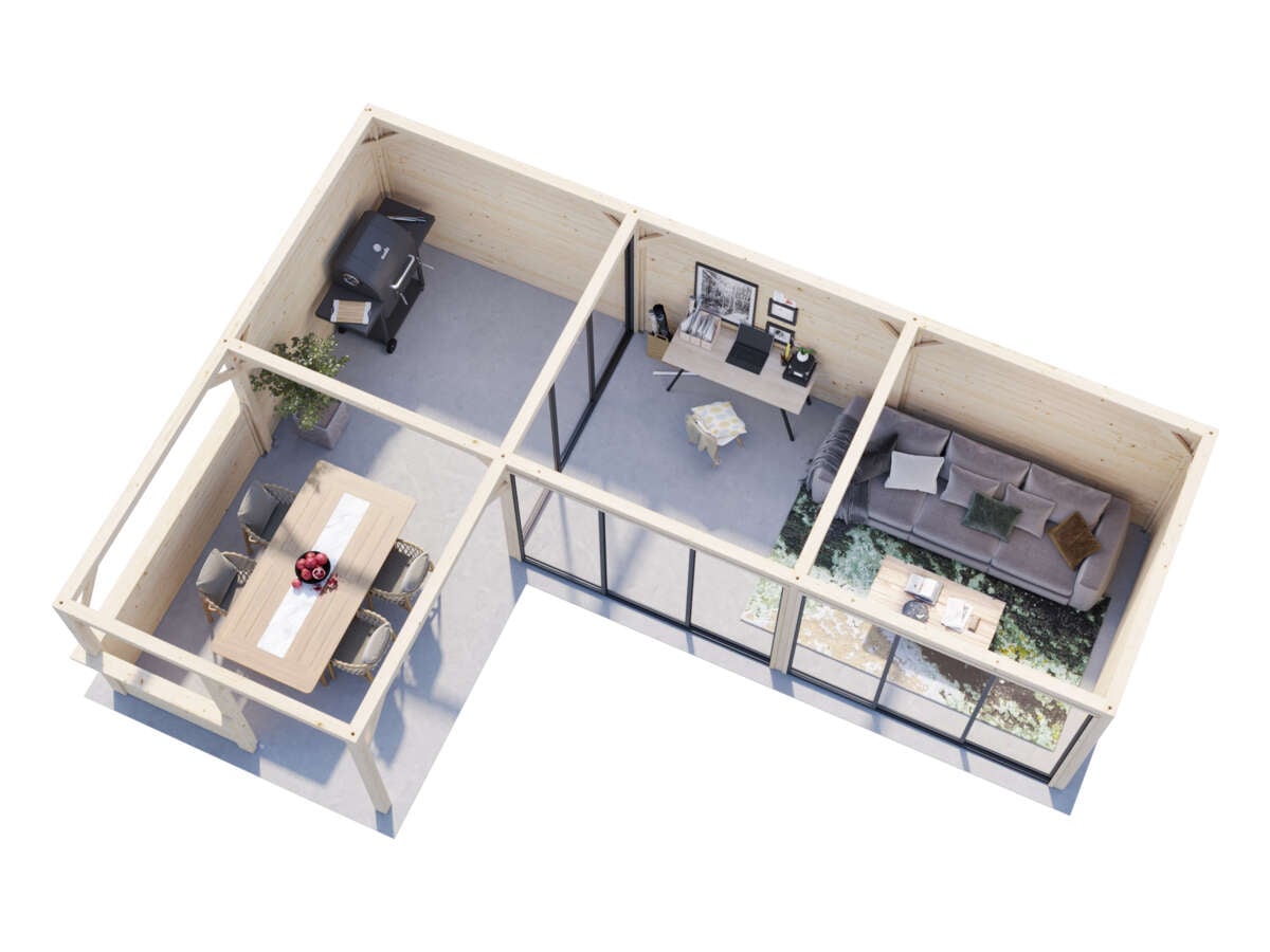 Palmako Bianca 220 hagestue 33.2 m²
