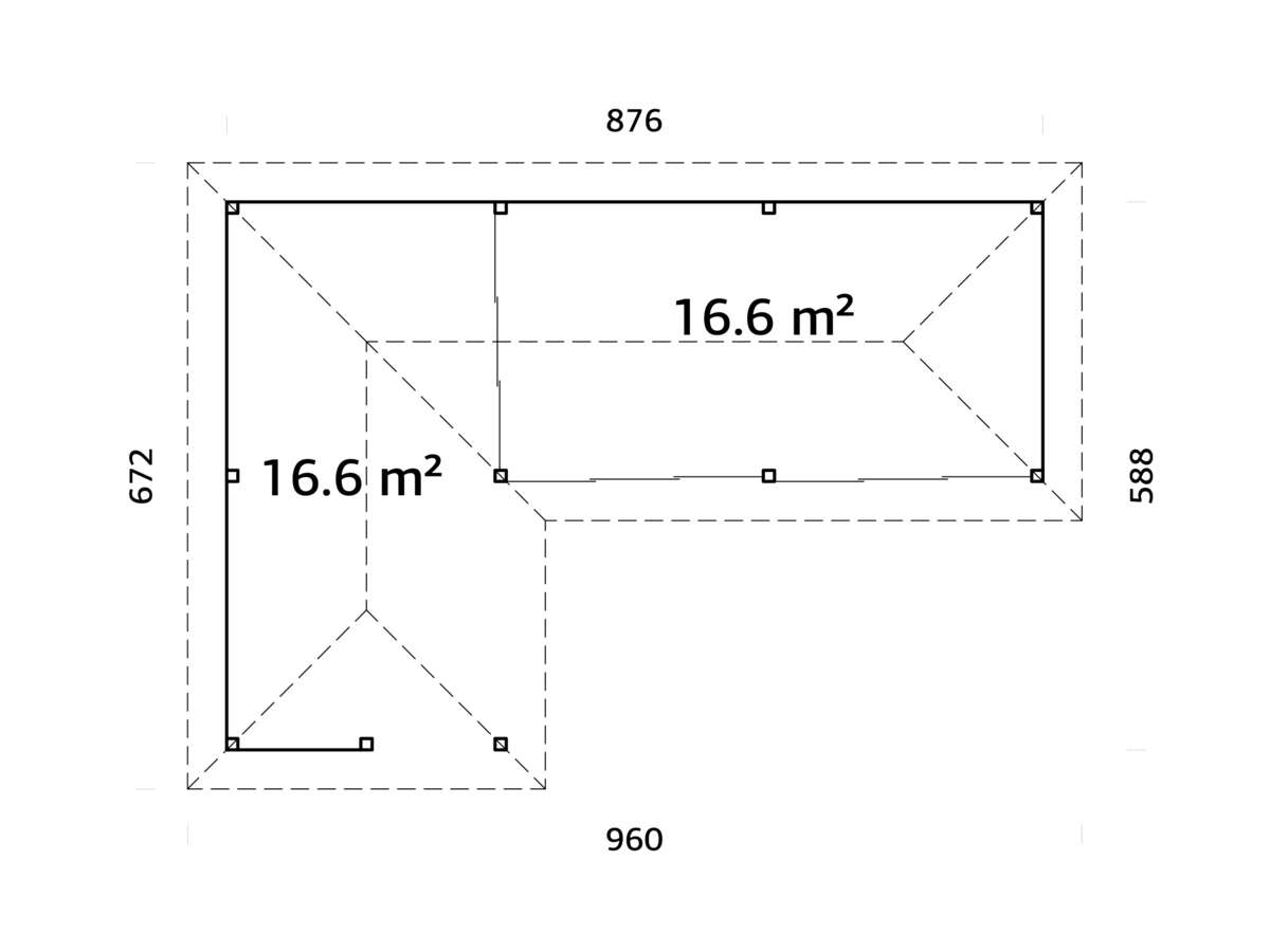 Palmako Bianca 220 hagestue 33.2 m²