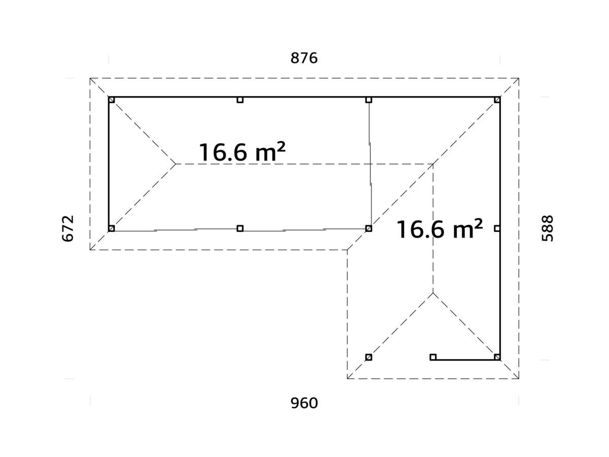 Palmako Bianca 220 hagestue 33.2 m²