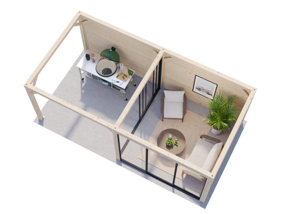 Palmako Bianca 205 hagestue 16,6 m²