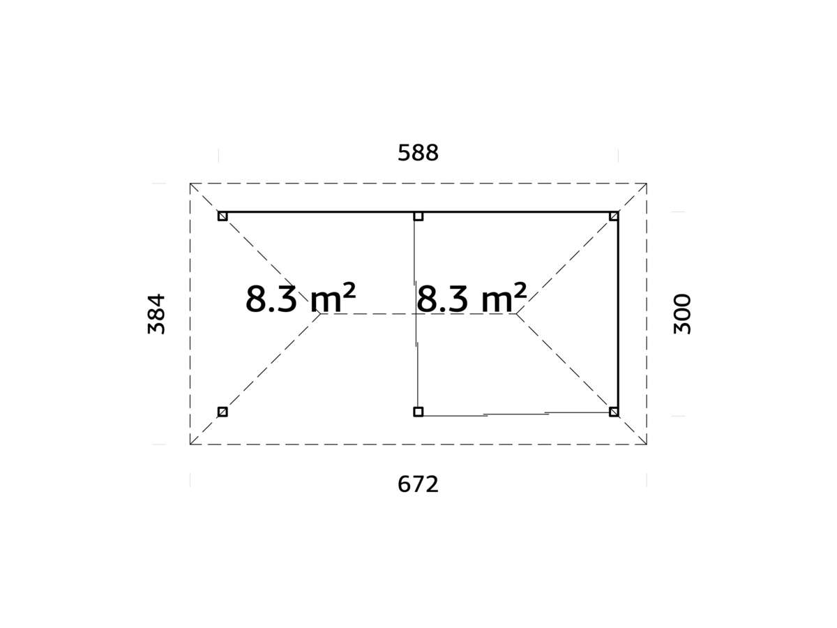 Palmako Bianca 205 hagestue 16,6 m²