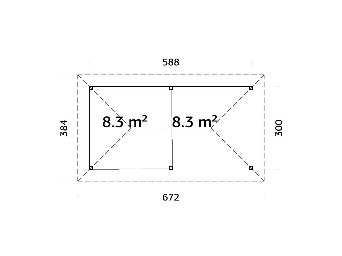 Palmako Bianca 205 hagestue 16,6 m²