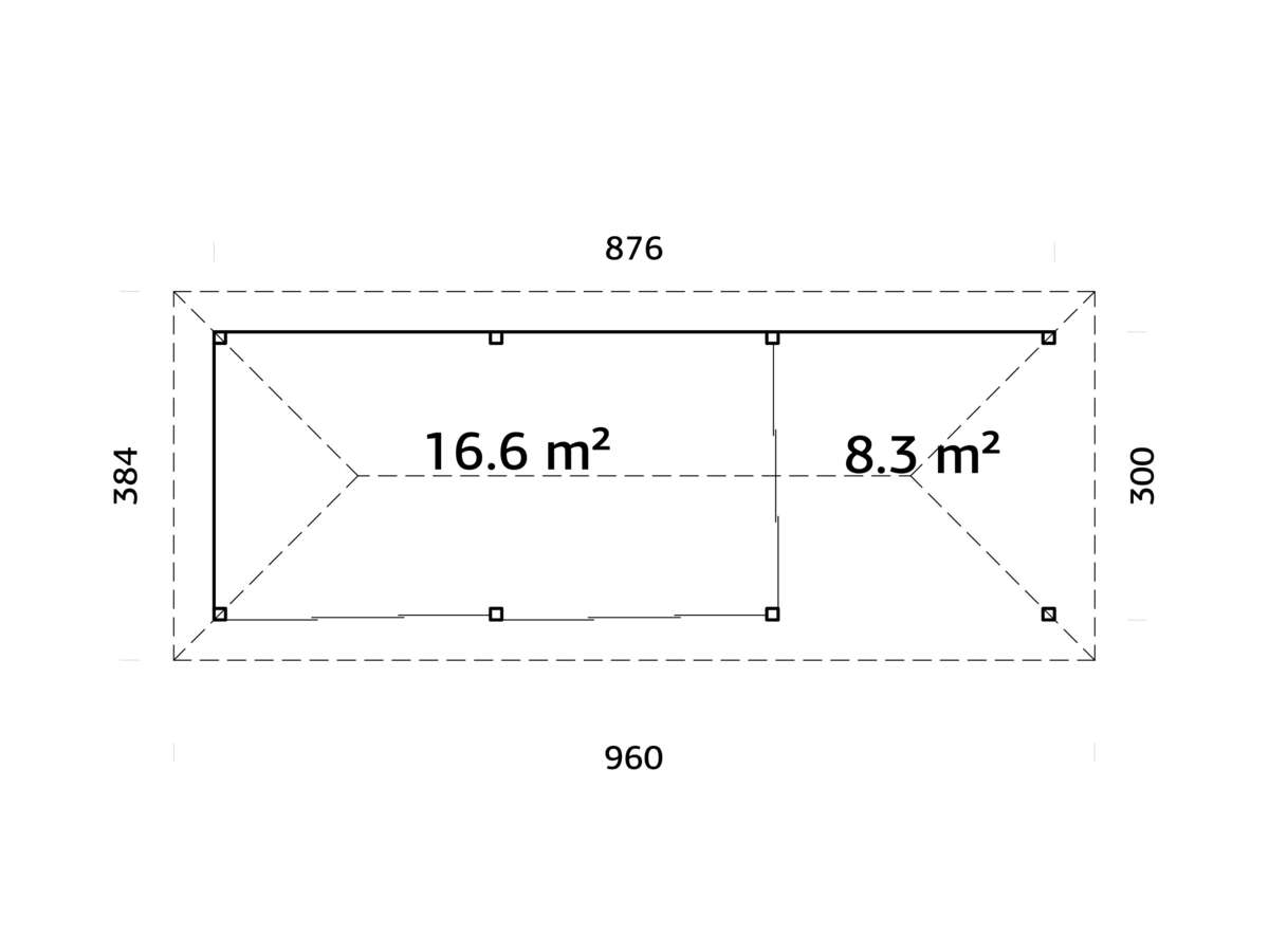 Palmako Bianca 217 hagestue 24,9 m²