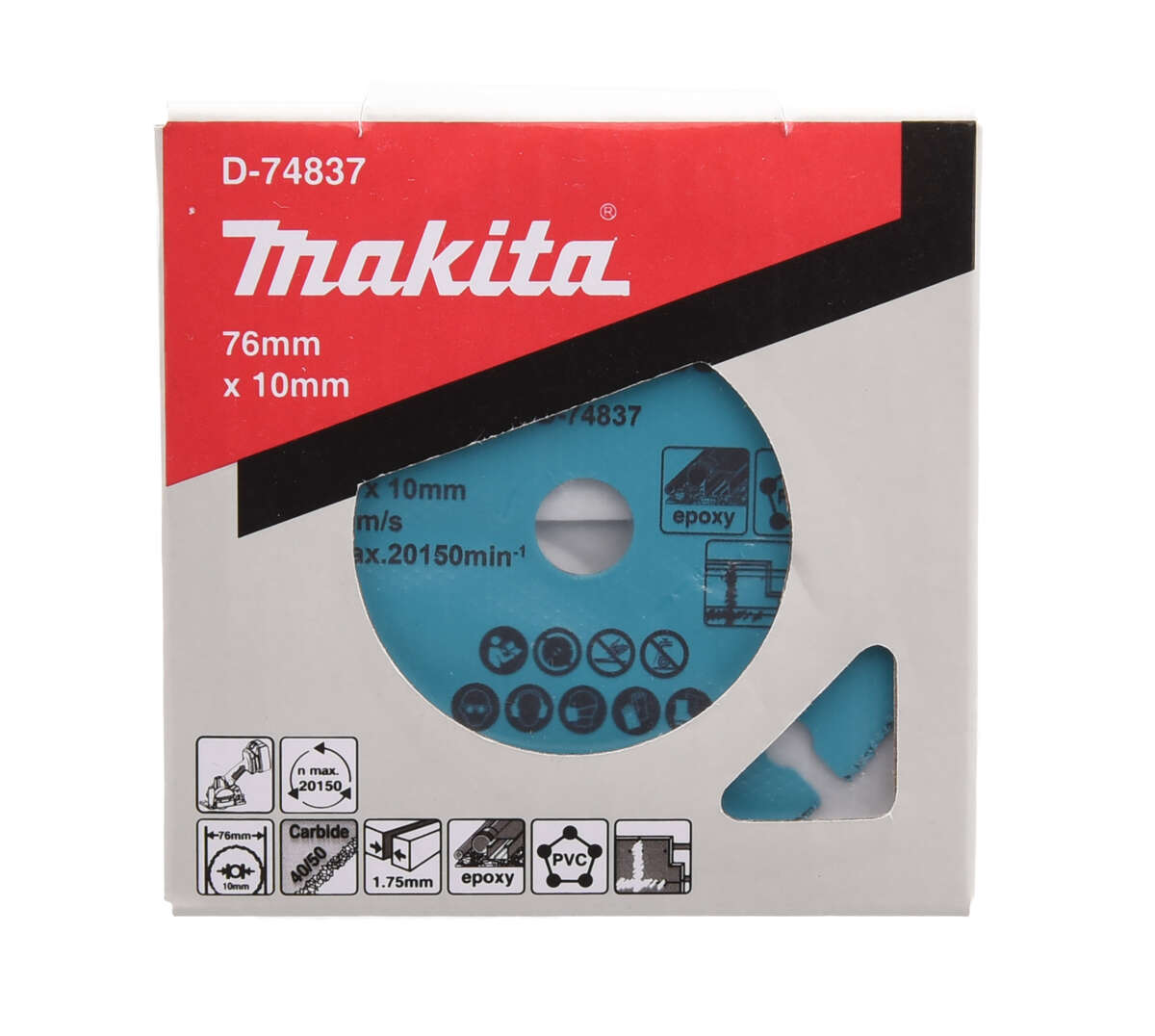 Makita D-74837 Tungsten Karbid Multi 76x10 mm kappskive
