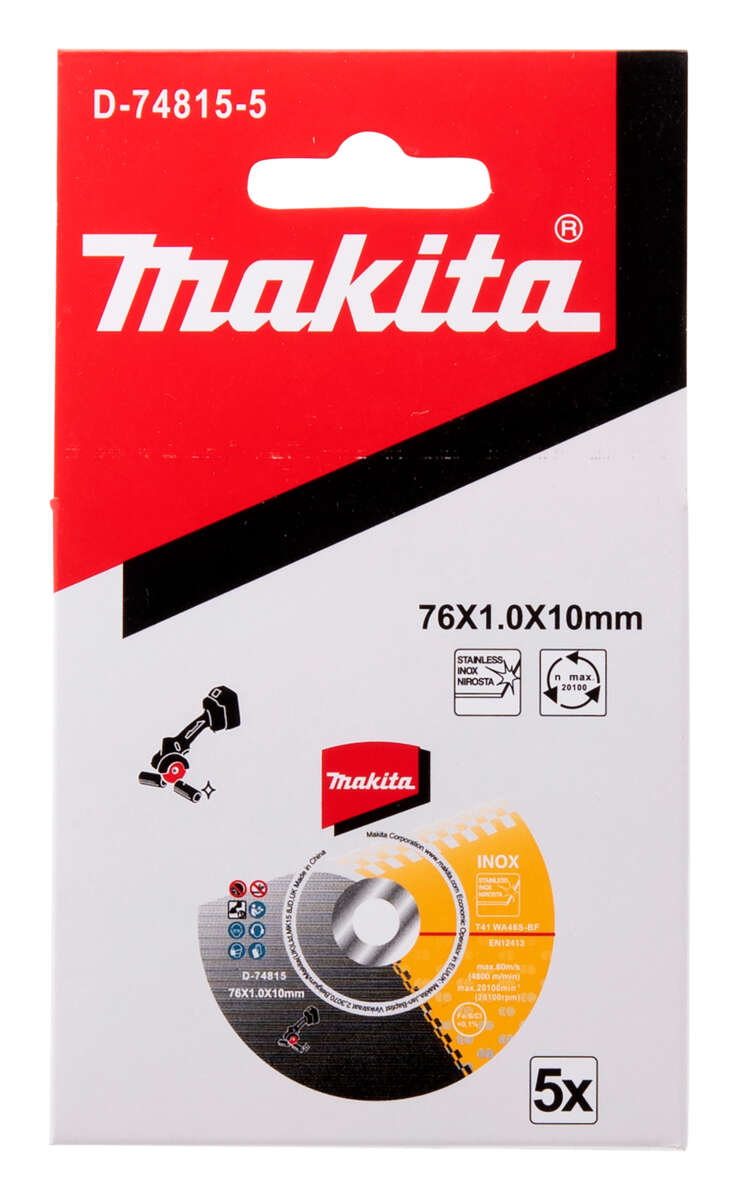 Makita D-74815-5 76x10x1 mm kappeskive 5-pk