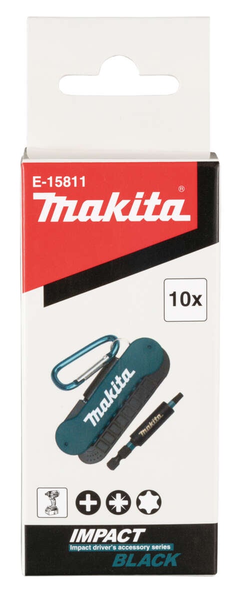 Makita Impact Black bitssett 10 deler