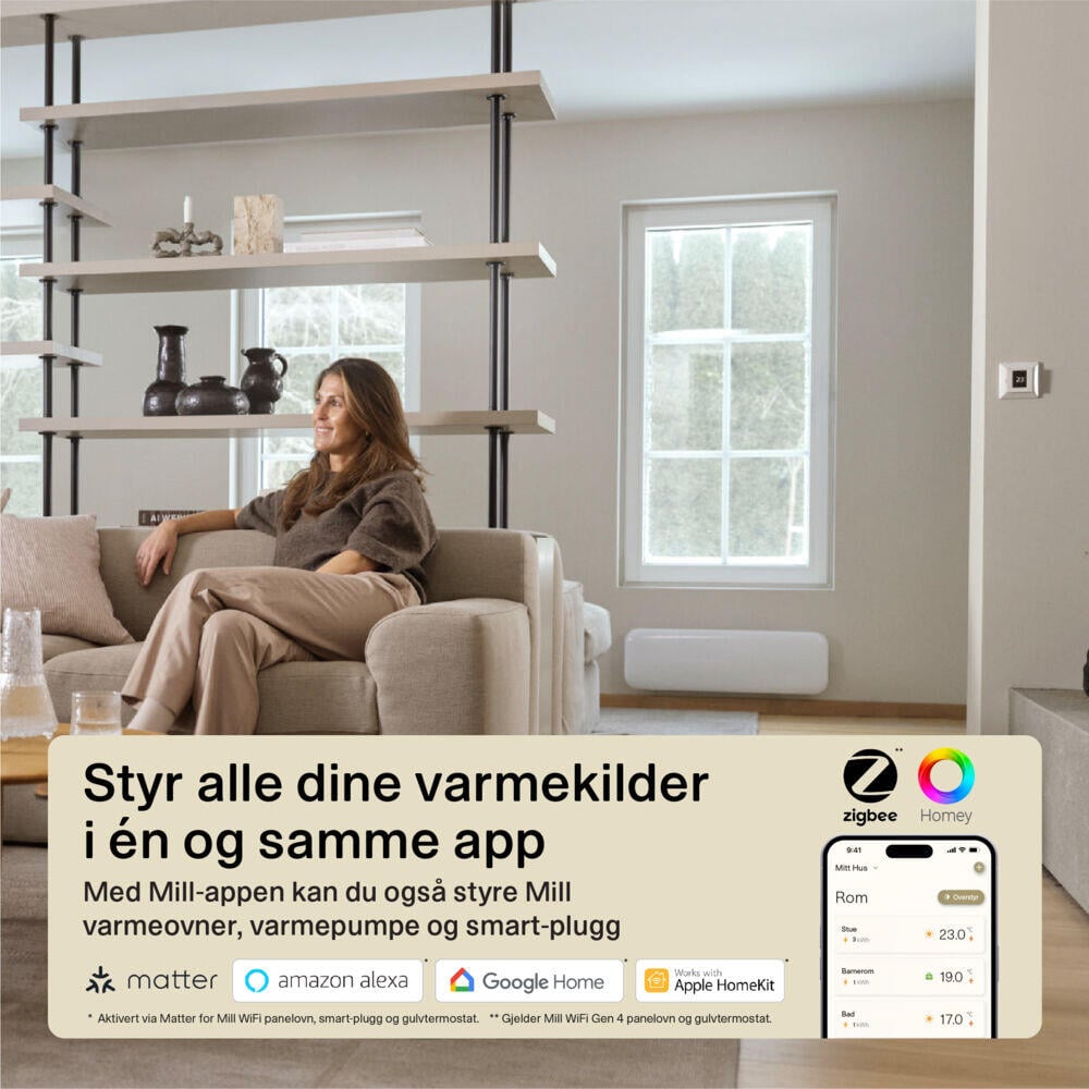 Mill Smart WiFi gulvtermostat