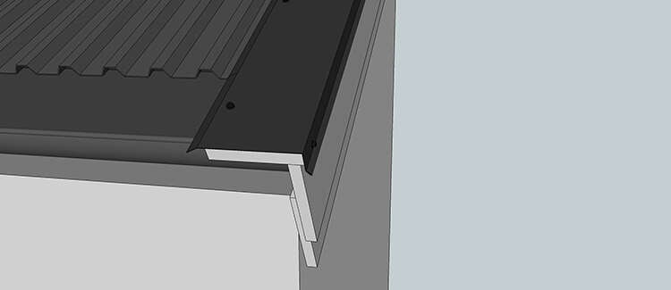 Verform universal 6" sort vindskibeslag