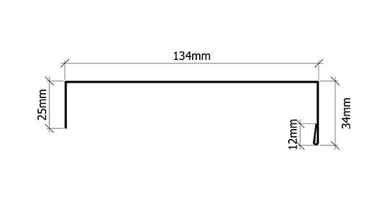Verform klassisk 5" sort vindskibeslag