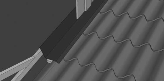 Verform 90° sort overgangsbeslag