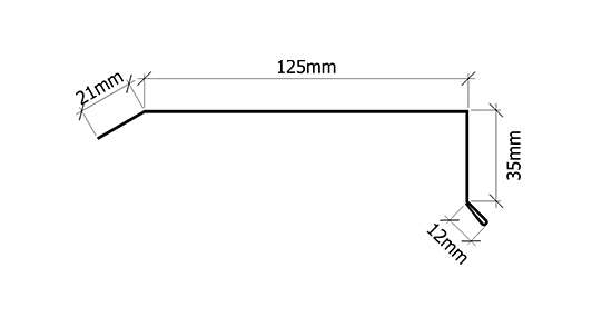 Verform universal 5" sort vindskibeslag