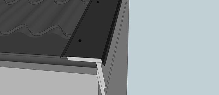 Verform Vindskibeslag universal 5" aluminium sort