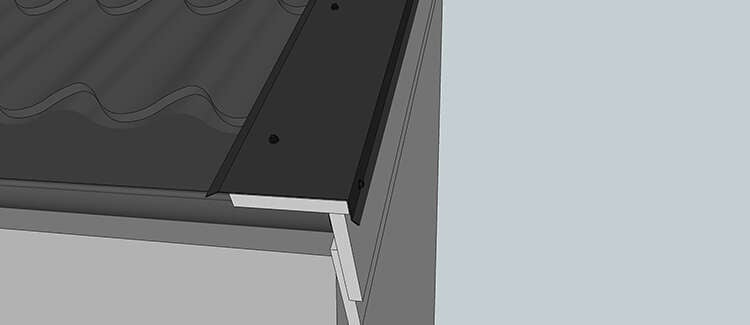 Verform Vindskibeslag universal 5" aluminium sort