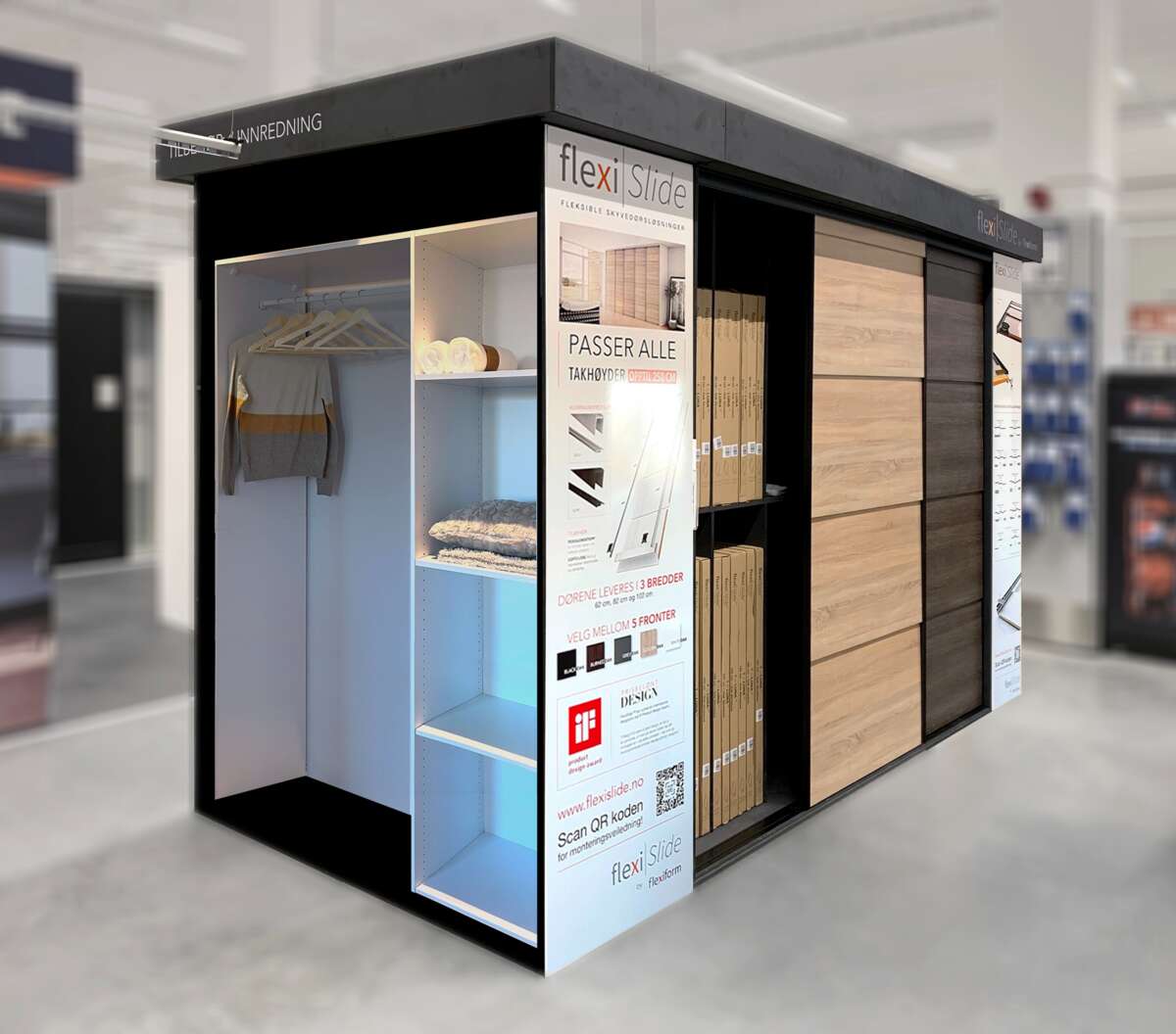FlexiSlide innredning gavl