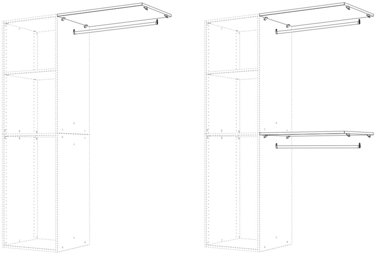 FlexiSlide innredning topphylle