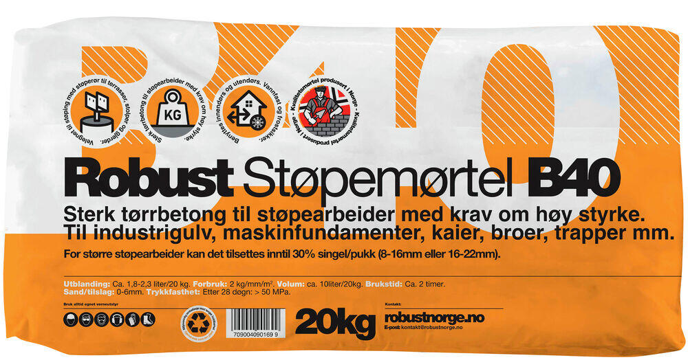 Robust Støpemørtel B40