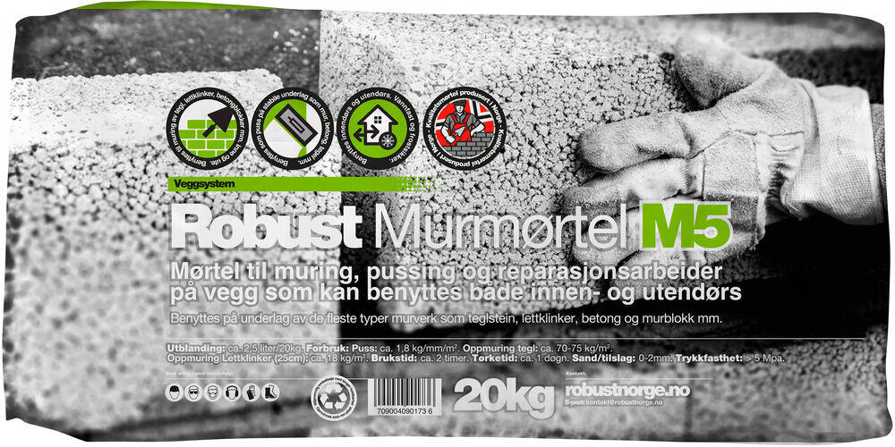 Robust Murmørtel M5