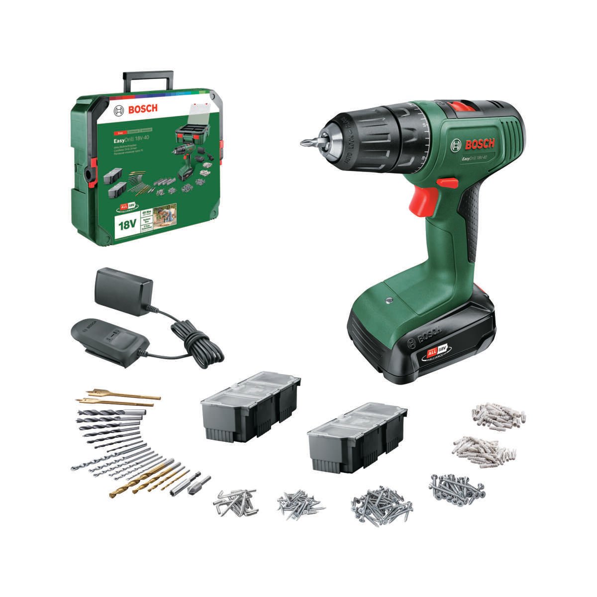 Bosch Easy drill 18V-40 + SystemBox m/batteri