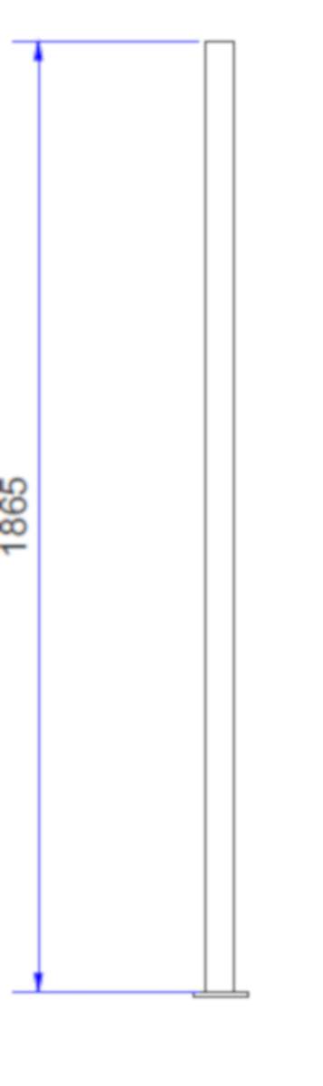 IDT helstolpe med fotplate til Breeze levegg