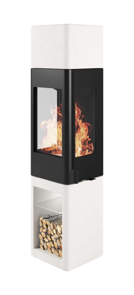 Nordpeis YoU Colorado White High mørk Thermotte peisovn