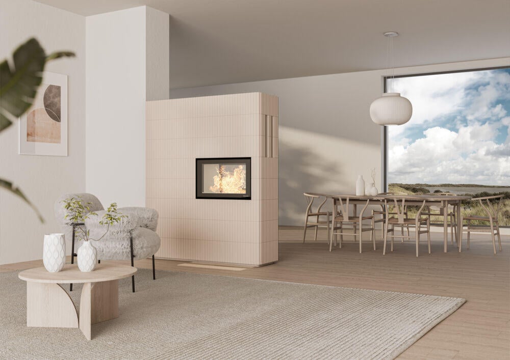 Nordpeis Wave T Wide 3+3 lys Thermotte peisovn