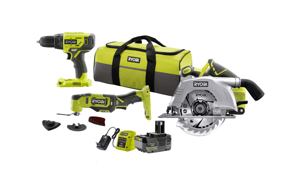 Ryobi RCK183C-1X40S verktøysett 3 maskiner m/batteri