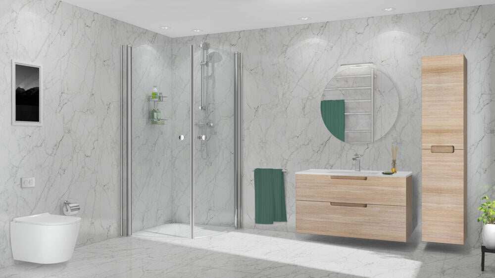 Duxa Ida rundt speilskap med LED lys